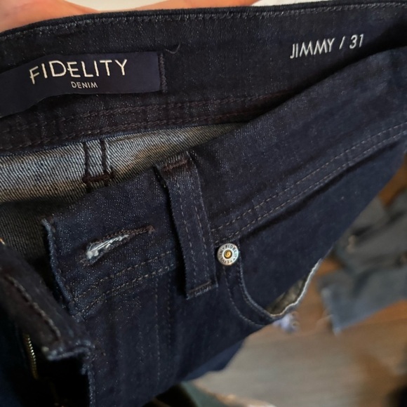 Fidelity Men's Dark Blue Denim Jimmy Straight Jean Size 31 - Picture 4 of 5
